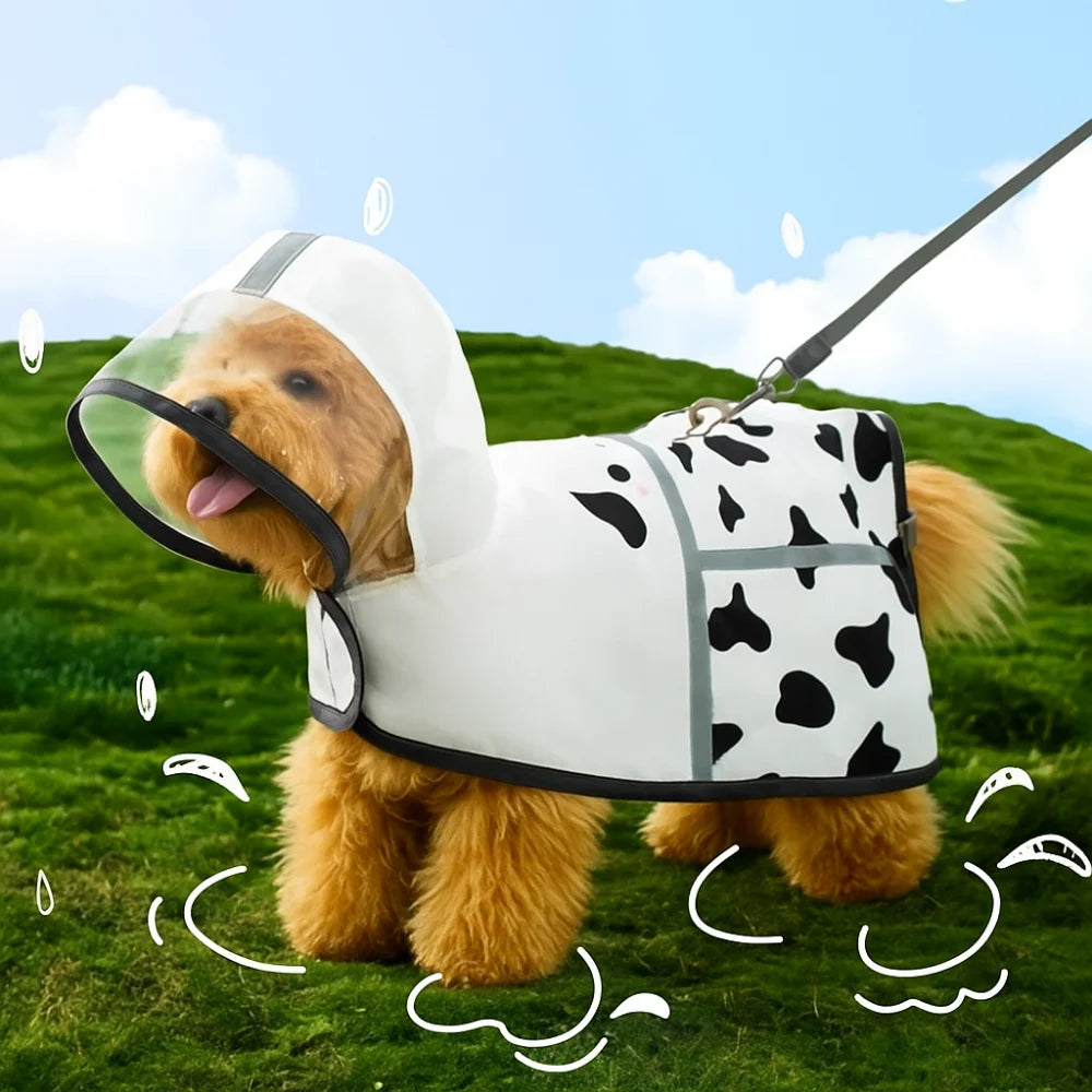 Reflective Waterproof Hooded Pet Raincoat