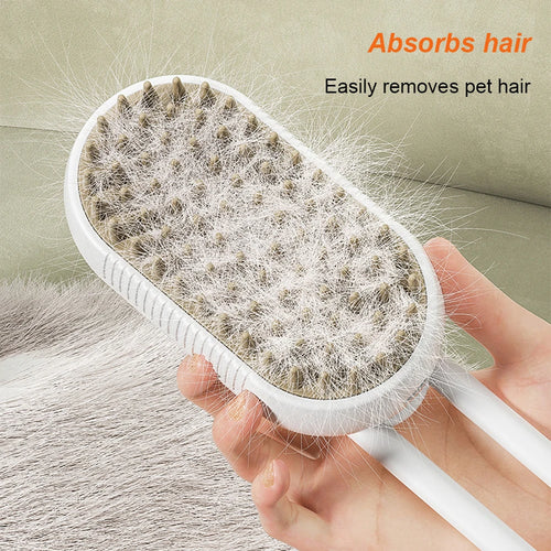 3-in-1 Electric Steamy Pet Grooming Brush (USB Rechargeable)