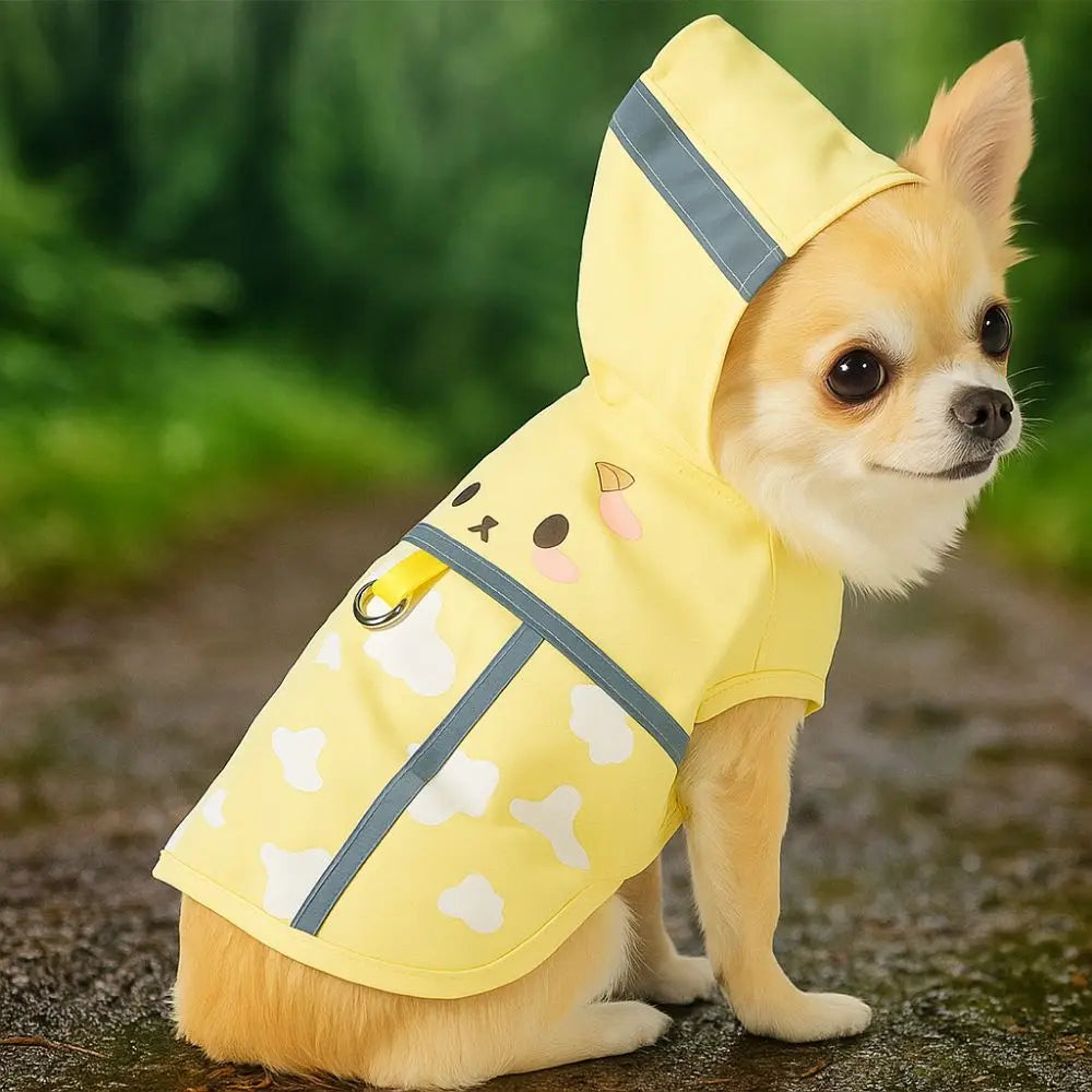 Reflective Waterproof Hooded Pet Raincoat