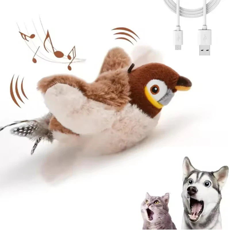 Realistic Flapping Bird Interactive Cat Toy (USB Rechargeable)