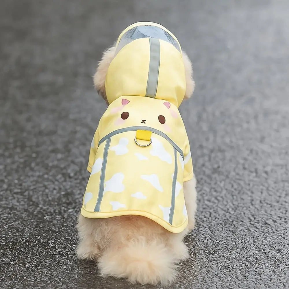 Reflective Waterproof Hooded Pet Raincoat