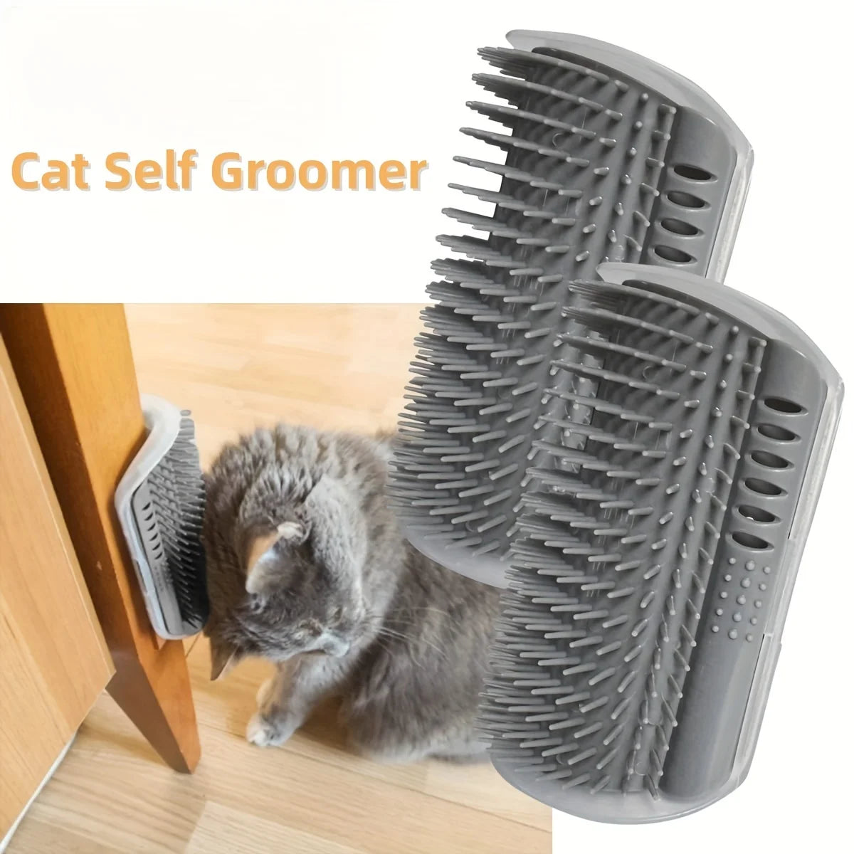 Wall-Mounted Cat Self Groomer & Massage Brush