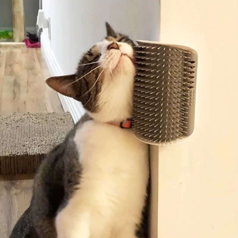 Wall-Mounted Cat Self Groomer & Massage Brush