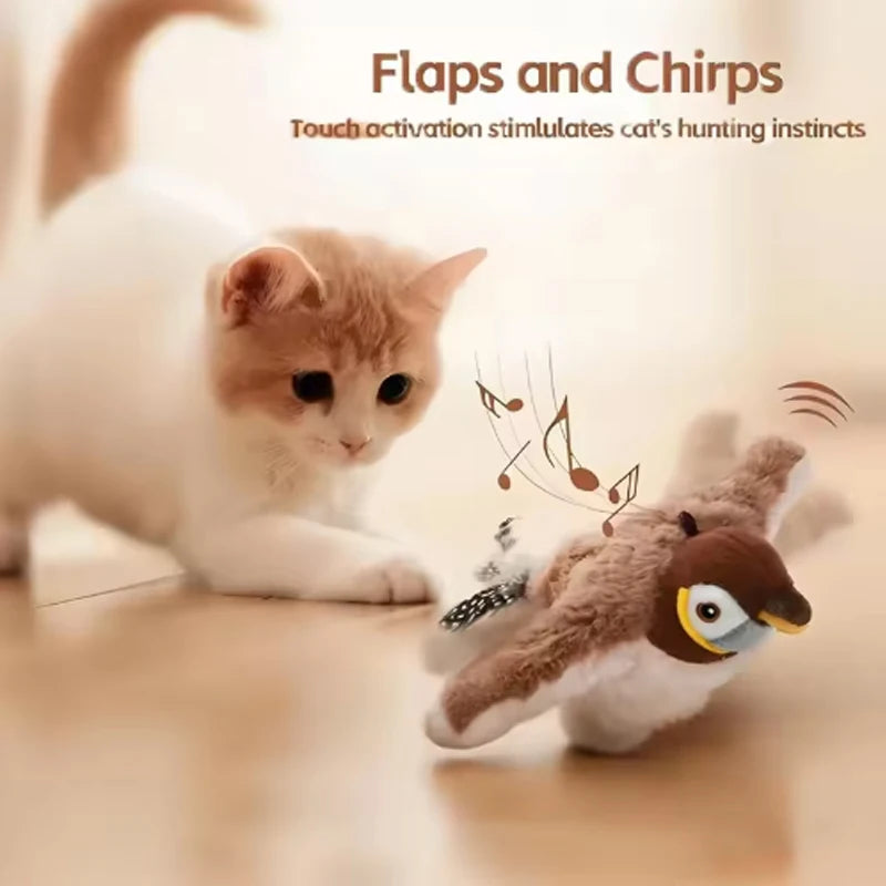 Realistic Flapping Bird Interactive Cat Toy (USB Rechargeable)