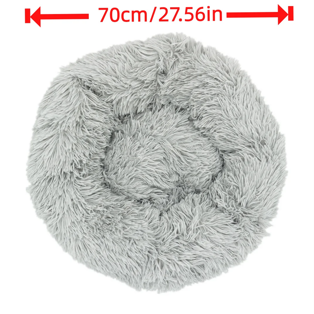 Ultra-Soft Plush Calming Donut Pet Bed (70cm)