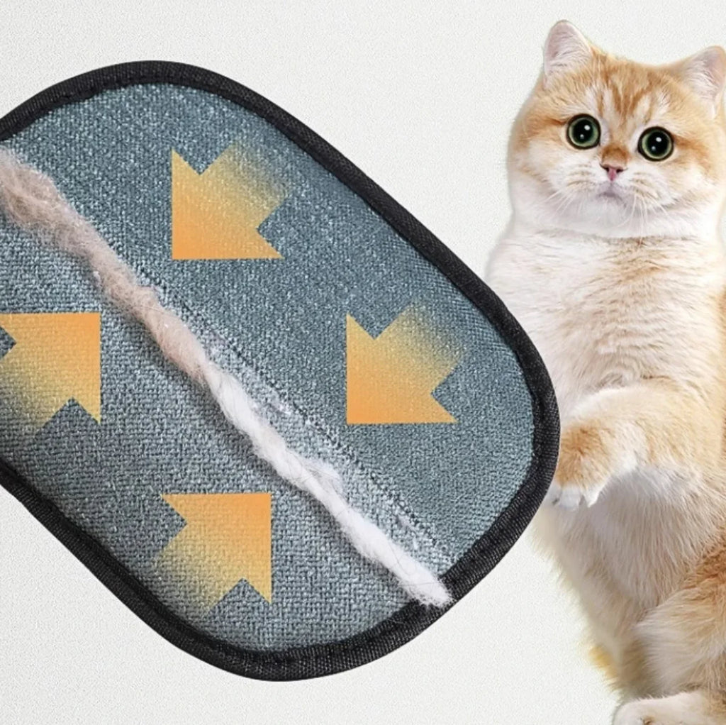 Double-Sided Reusable Pet Hair Removal & Grooming Gloves