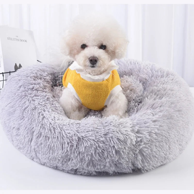 Ultra-Soft Plush Calming Donut Pet Bed (70cm)