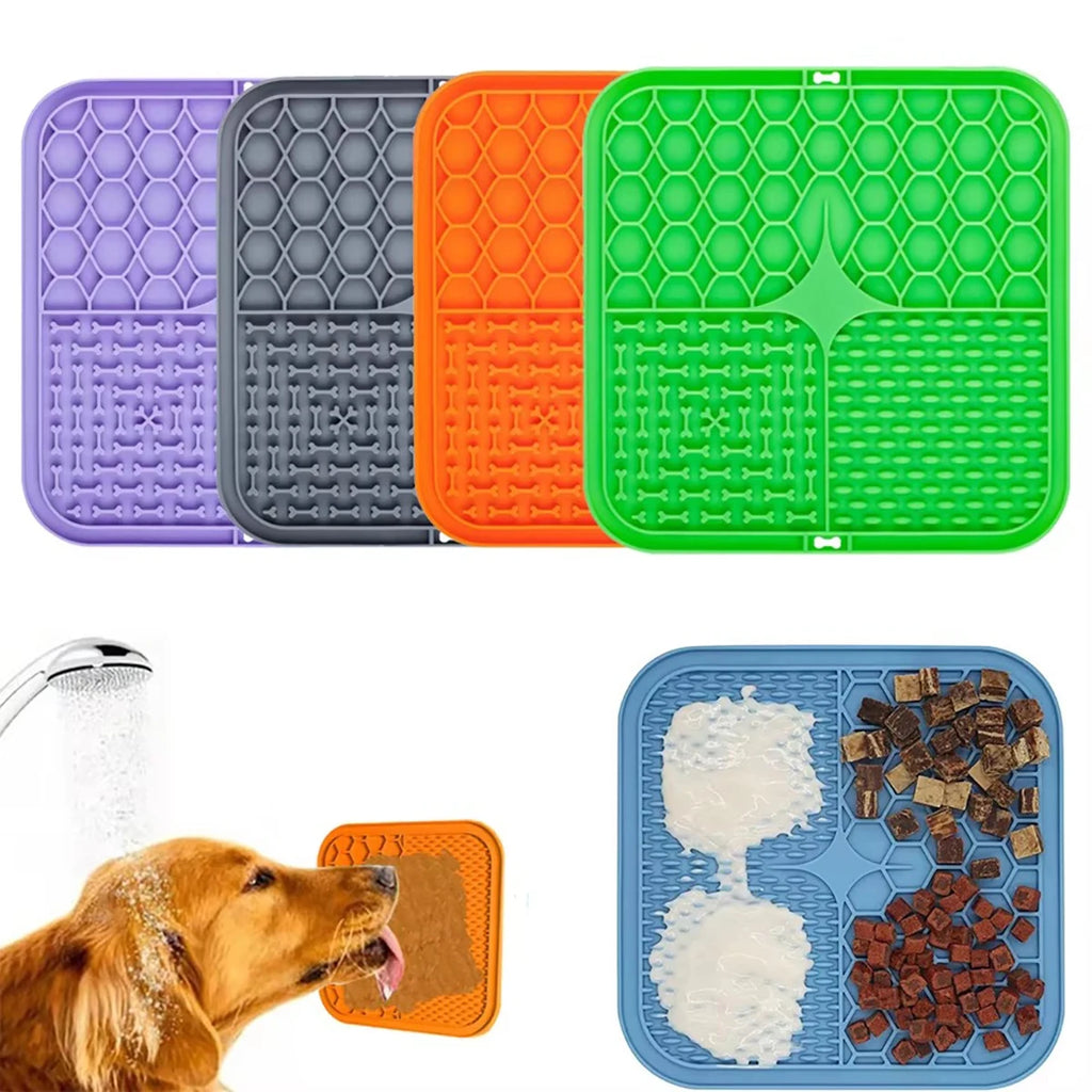 Anti-Anxiety Silicone Slow Feeder Lick Mat with Suction