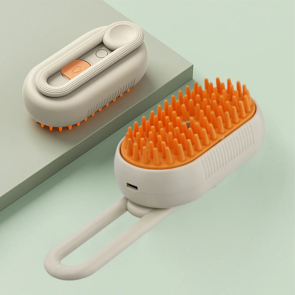 3-in-1 Electric Steamy Pet Grooming Brush (USB Rechargeable)
