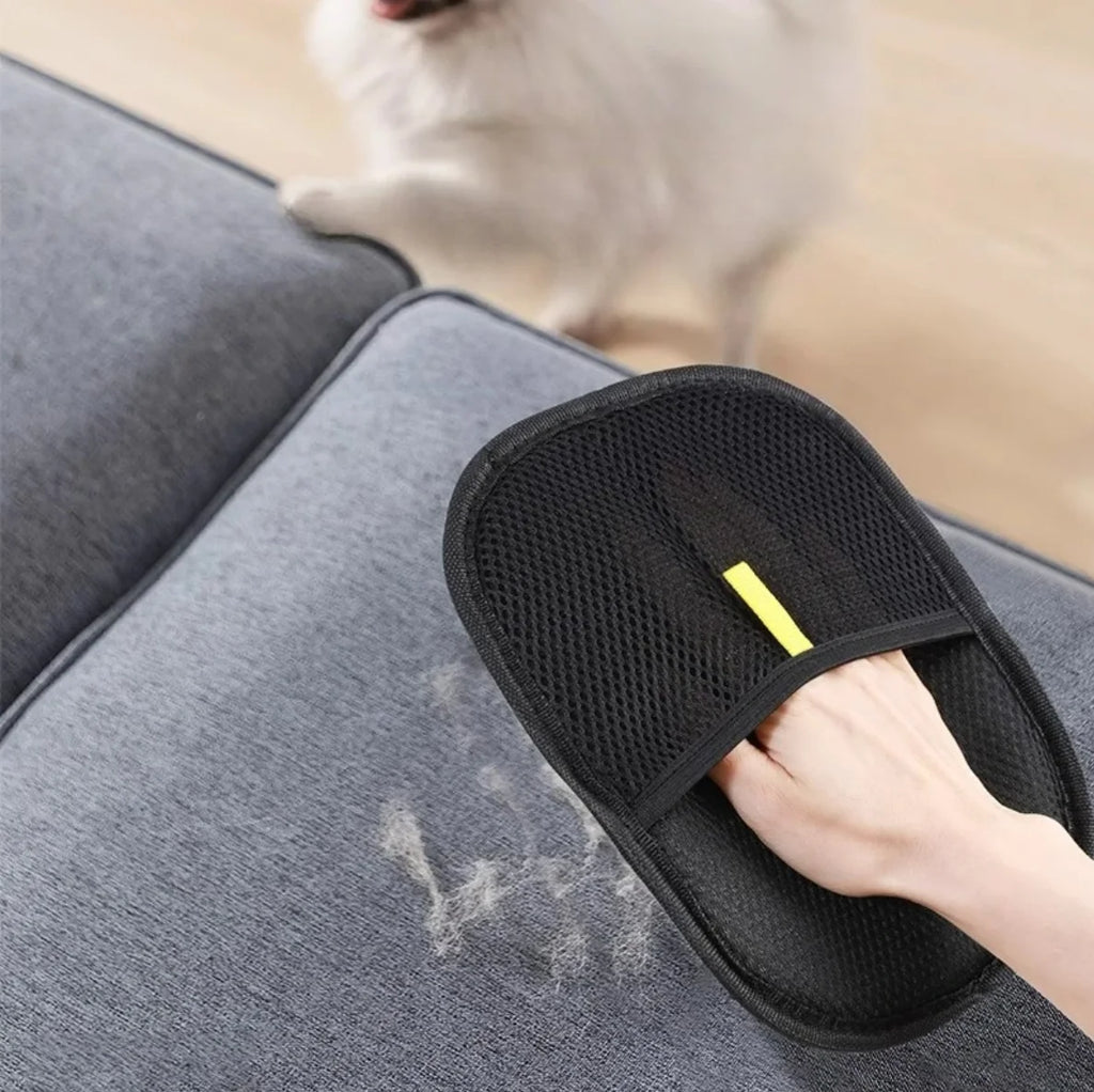 Double-Sided Reusable Pet Hair Removal & Grooming Gloves